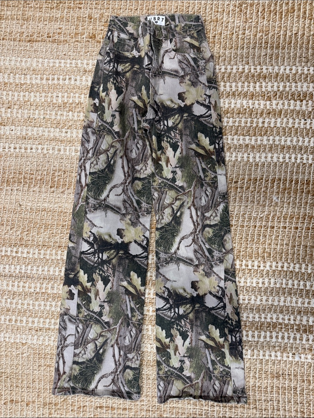 VBRT Green Camouflage Wide-Leg Pants